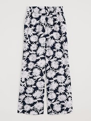 Seasalt Cornwall Blue Poolfield 100% Cotton Printed Trousers - Image 4 of 5