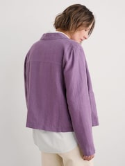 Seasalt Cornwall Purple Arame Linen Jacket - Image 2 of 5