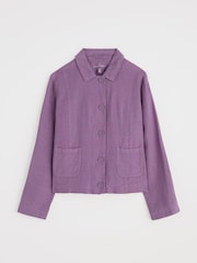 Seasalt Cornwall Purple Arame Linen Jacket - Image 4 of 5