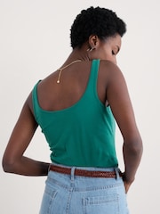 Verde - Camiseta sin mangas de punto Tidal Drift de Seasalt Cornwall - Imagen 2 de 5