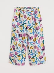 Seasalt Cornwall Black Multi Peaceful Haven 100% Linen Culottes Trousers - Image 4 of 5