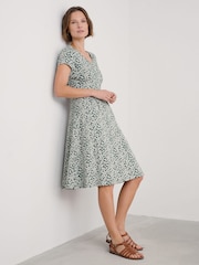 Seasalt Cornwall Dark Green Secret Cove 3/4 Sleeve Midi Dress - Image 1 of 5