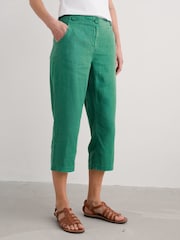 Seasalt Cornwall Green Brawn Point Crops Trousers - Image 1 of 5