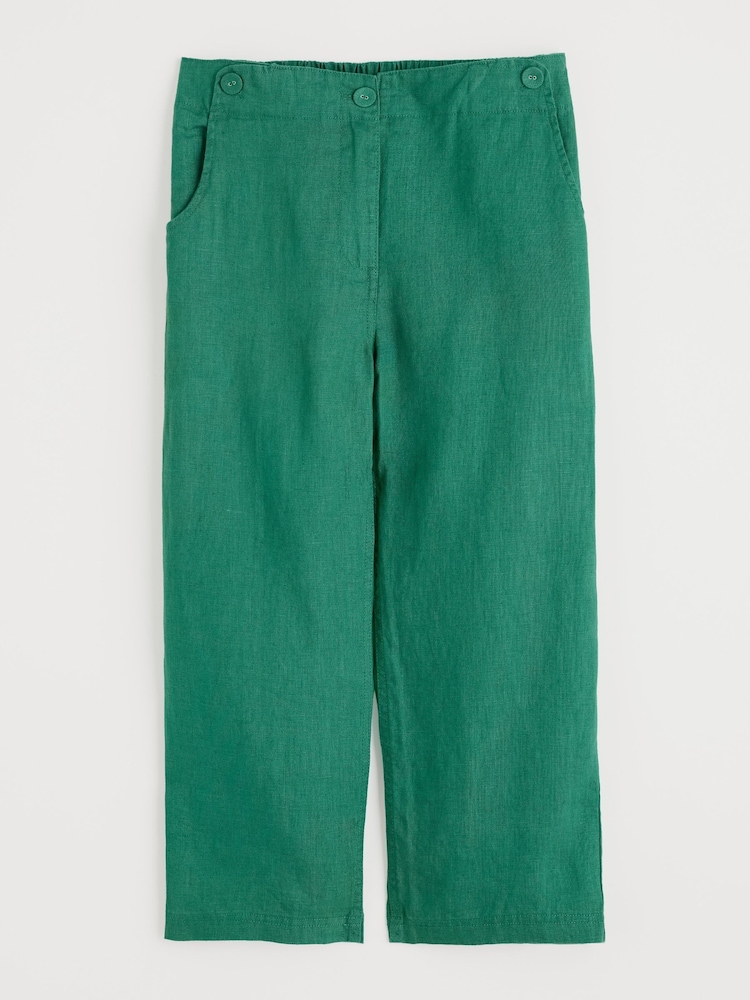 Seasalt Cornwall Green Brawn Point Crops Trousers - Image 4 of 5
