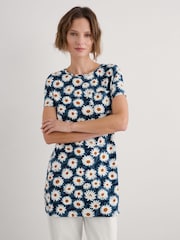 Seasalt Cornwall Blue Multi Bowithick Jersey Tunic - Image 1 of 5