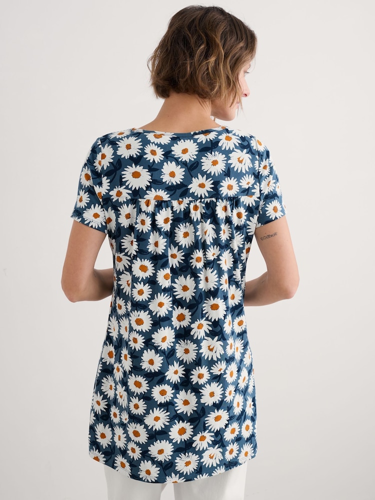 Seasalt Cornwall Blue Multi Bowithick Jersey Tunic - Image 2 of 5