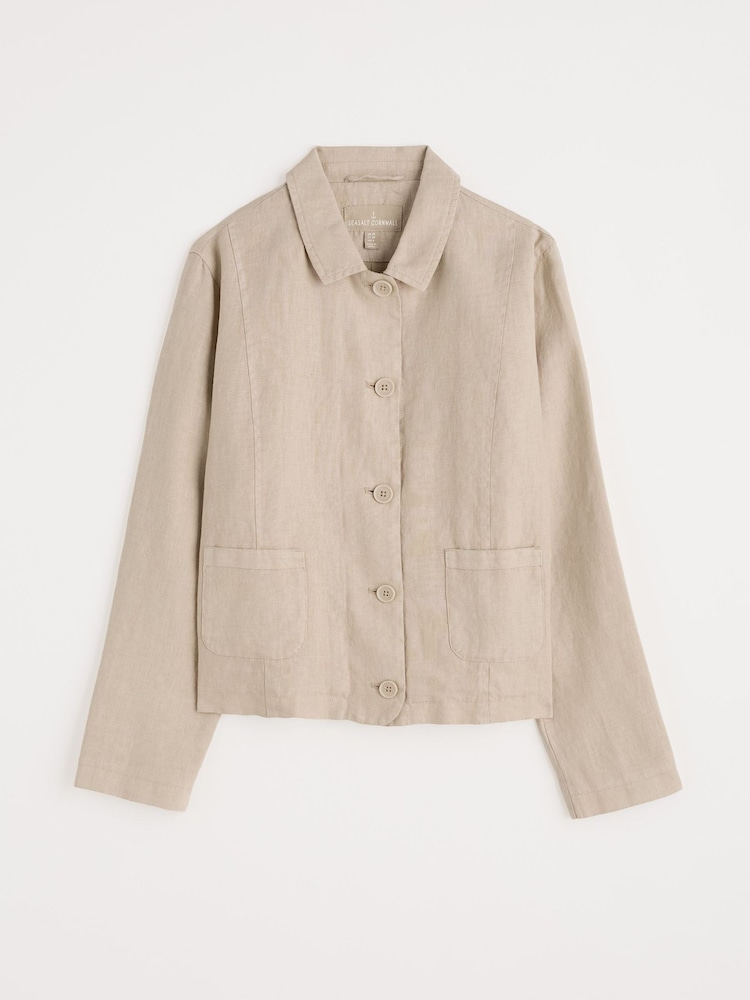 Seasalt Cornwall Natural Arame Linen Jacket - Image 6 of 6