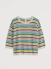 Seasalt Cornwall Purple Knavock Striped Jumper - Image 4 of 5