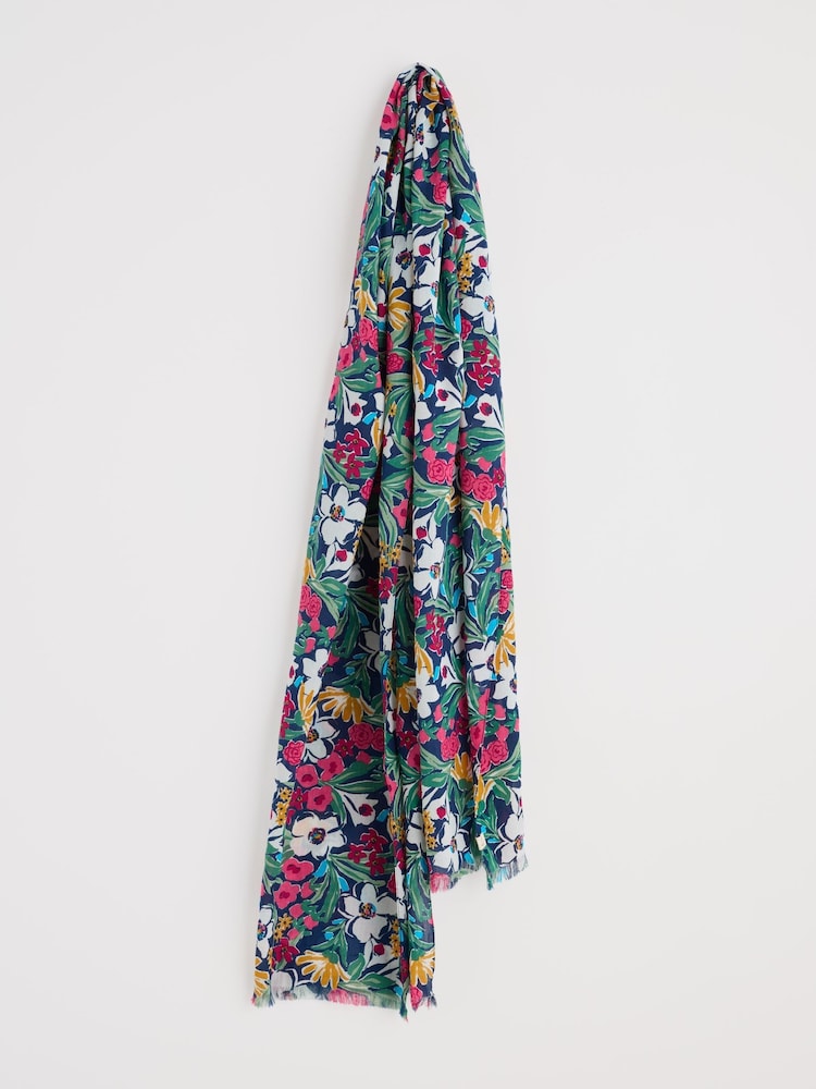 Seasalt Cornwall Blue/Green Multi Summer Scarf - Image 1 of 5