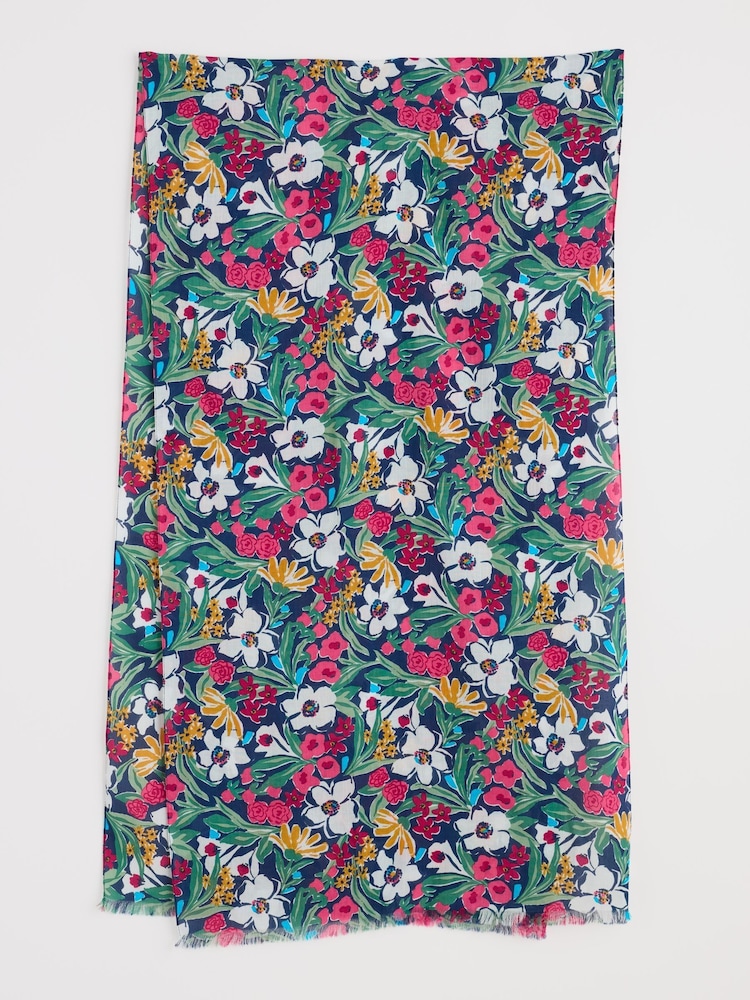 Seasalt Cornwall Blue/Green Multi Summer Scarf - Image 2 of 5