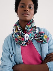 Seasalt Cornwall Blue/Green Multi Summer Scarf - Image 3 of 5