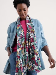 Seasalt Cornwall Blue/Green Multi Summer Scarf - Image 4 of 5