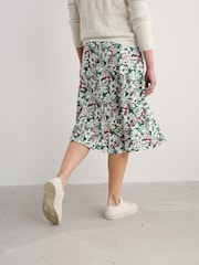 Seasalt Cornwall Green Rose A-Line Skirt - Image 2 of 5
