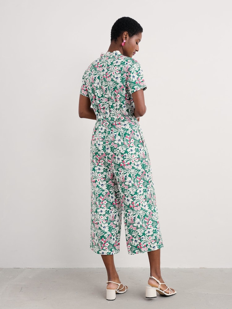 Seasalt Cornwall Green Treen Cove Linen Jumpsuit - Image 2 of 4
