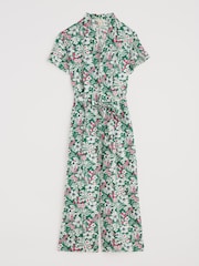 Seasalt Cornwall Green Treen Cove Linen Jumpsuit - Image 4 of 4