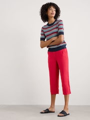 Seasalt Cornwall Red Brawn Point Crops Trousers - Image 3 of 5