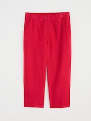Seasalt Cornwall Red Brawn Point Crops Trousers - Image 4 of 5