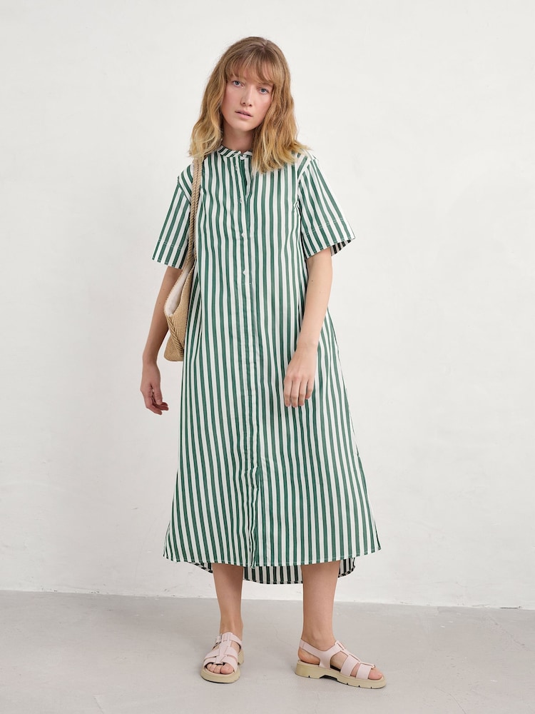 Seasalt Cornwall Harbour Movement 100% Cotton Shirt Dress - Изображение 1 из 5
