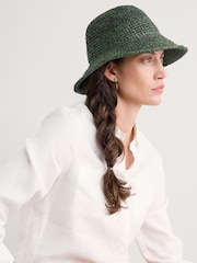 Seasalt Cornwall Green 100% Cotton Castle Point Hat - Image 2 of 3