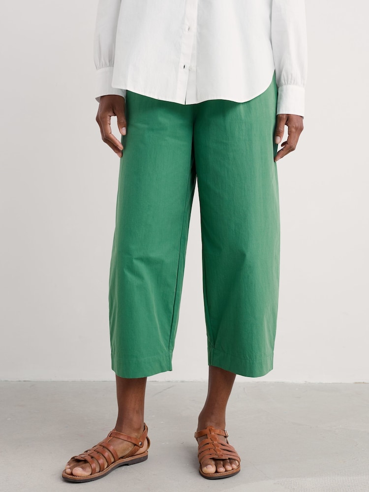Seasalt Cornwall Green Sequence 100% Cotton Trousers - Image 1 of 5 Seasalt Cornwall Green Sequence 100% Cotton Trousers - Image 1 of 5