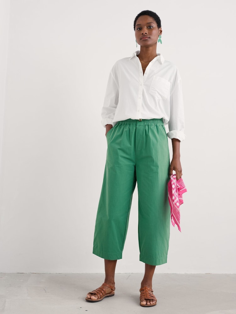 Seasalt Cornwall Green Sequence 100% Cotton Trousers - Image 2 of 5 Seasalt Cornwall Green Sequence 100% Cotton Trousers - Image 2 of 5