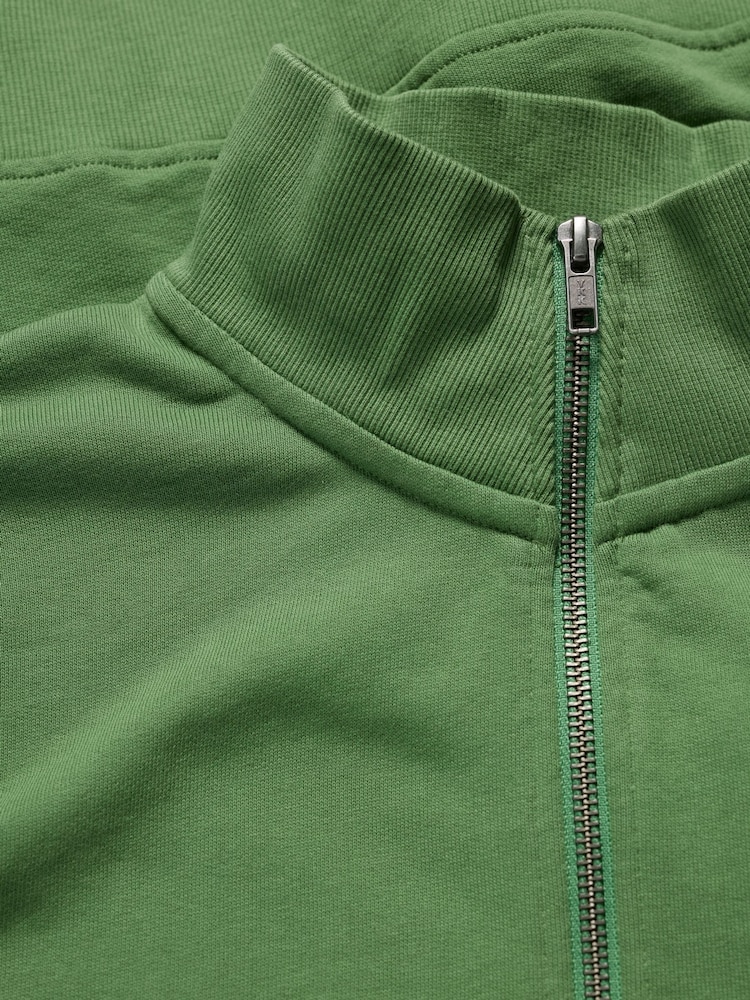 Seasalt Cornwall Green Mens Wood Moss Quarter Zip 100% Cotton Sweatshirt - Image 5 of 5 Seasalt Cornwall Green Mens Wood Moss Quarter Zip 100% Cotton Sweatshirt - Image 5 of 5