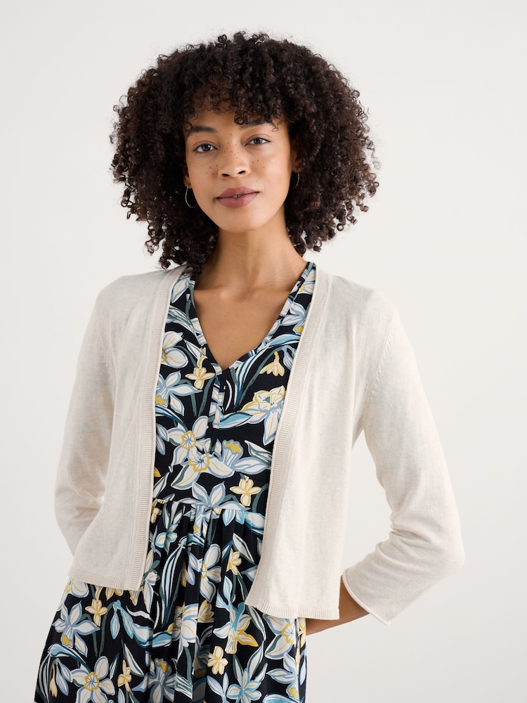 Seasalt Cornwall Natural Vanessa 100% Cotton Cardigan - Image 2 of 5 Seasalt Cornwall Natural Vanessa 100% Cotton Cardigan - Image 2 of 5