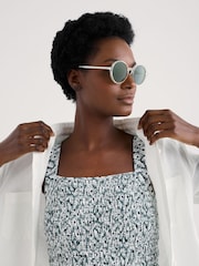 Seasalt Cornwall Natural Cascade Round Sunglasses - Image 4 of 4