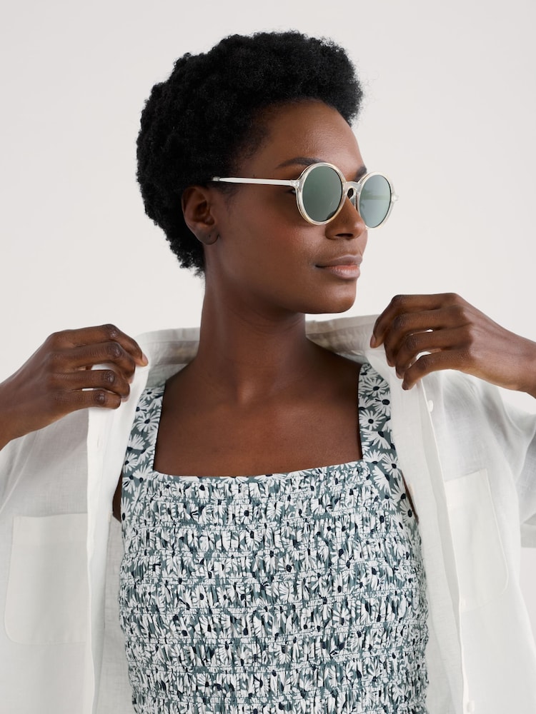Seasalt Cornwall Natural Cascade Round Sunglasses - Image 4 of 4