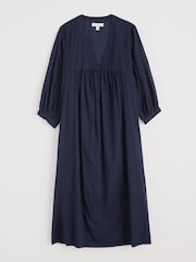 Seasalt Cornwall Light Blue Earth Colours Kaftan 100% Cotton Dress - Image 7 of 7