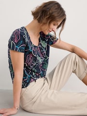 Seasalt Cornwall – Appletree – T-Shirt mit Schlüsselloch-Detail - Bild 1 von 5