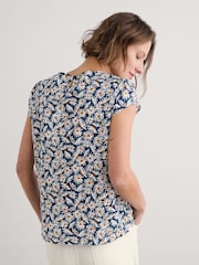 Azul - Seasalt Cornwall Garden Gate 100% Cotton Top - Imagen 2 de 5
