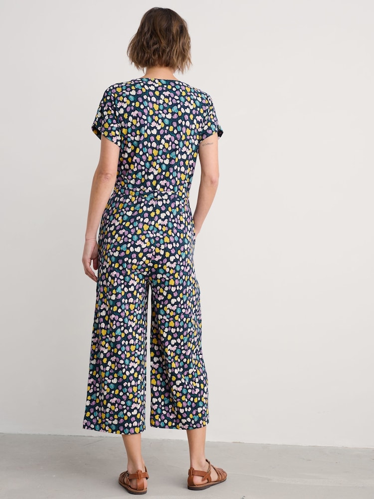 Seasalt Cornwall Black Petite Treen Cove Linen Jumpsuit - Image 2 of 5