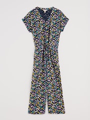 Seasalt Cornwall Black Petite Treen Cove Linen Jumpsuit - Image 4 of 5