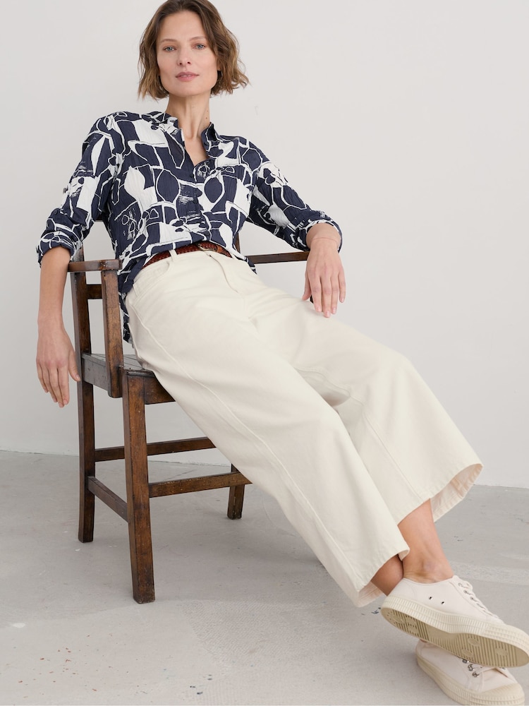 Seasalt Cornwall Navy Larissa 100% Cotton Shirt - Image 1 of 6