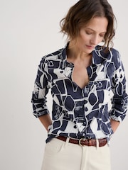 Seasalt Cornwall Navy Larissa 100% Cotton Shirt - Image 2 of 6