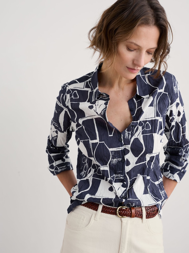 Seasalt Cornwall Navy Larissa 100% Cotton Shirt - Image 2 of 6