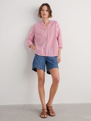 Roșu - Tricou din bumbac cu detaliu de gaura cheii 100% Seasalt Cornwall Appletree - Imaginea 3 din 5