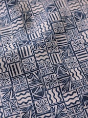 Seasalt Cornwall Blue Mens Blue Heron Short Sleeve 100% Linen Shirt - Image 5 of 5