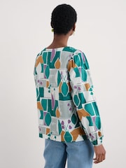 Seasalt Cornwall Teal Quill 100% Cotton Top - Imagen 2 de 5