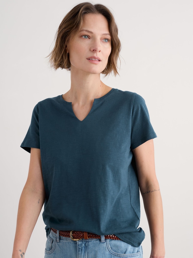 Verde azulado - Seasalt Cornwall Kellow 100% Cotton T-Shirt - Imagen 1 de 5