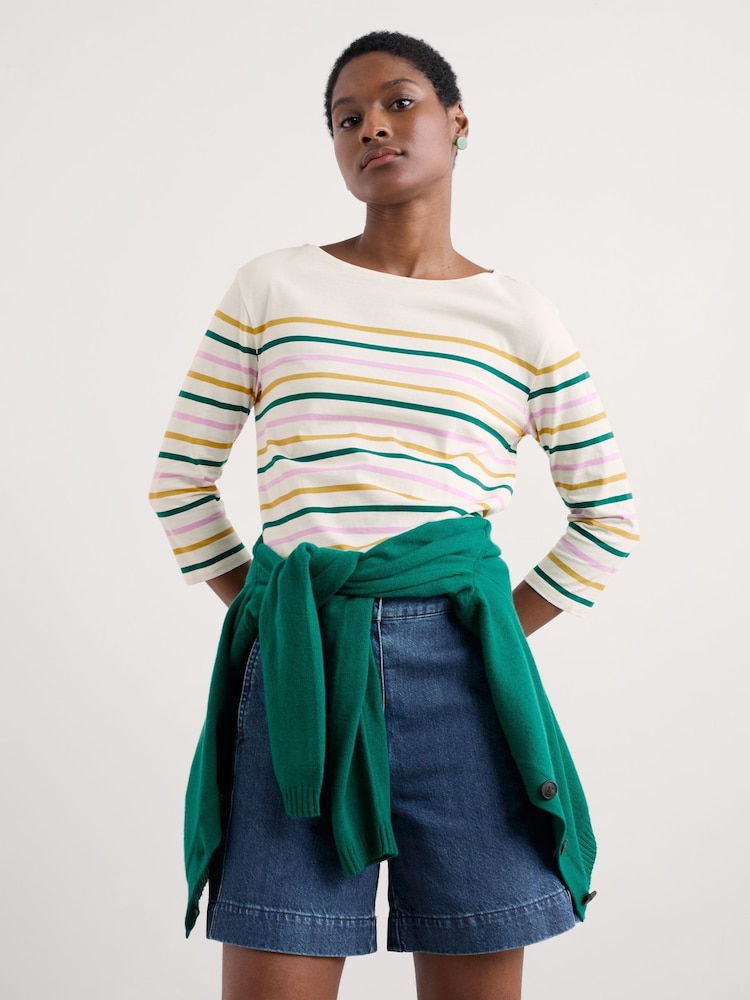 Seasalt Cornwall Multi 100% Cotton Multi Sailor Top - Image 1 of 5
