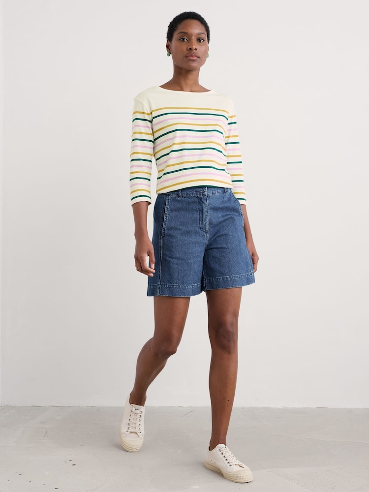 Seasalt Cornwall Multi 100% Cotton Multi Sailor Top - Image 3 of 5