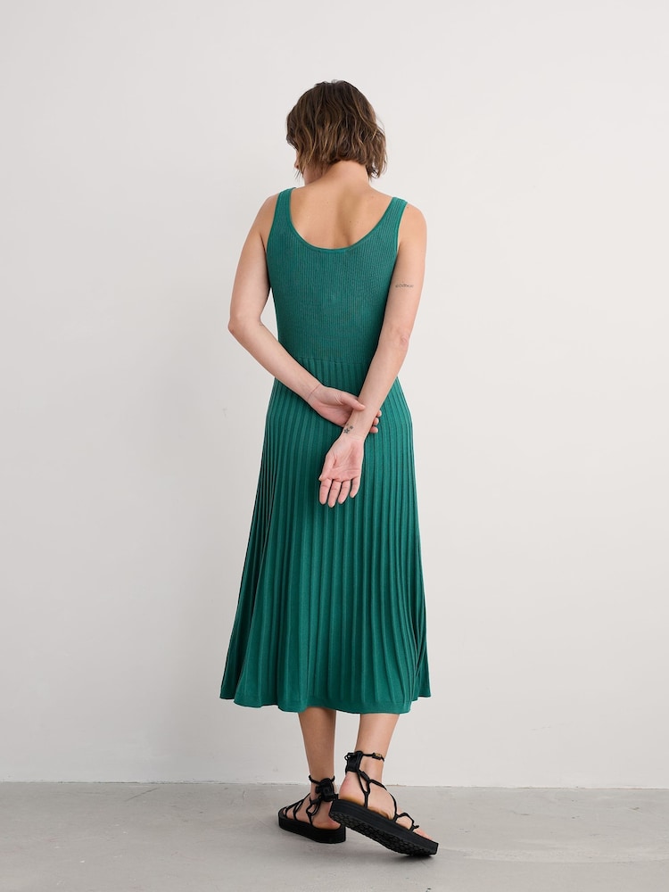 Seasalt Cornwall Green Sunlight Knitted Summer Dress - Image 2 of 5