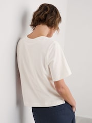 Blanco - Seasalt Cornwall Copseland Striped 100% Cotton T-Shirt - Imagen 3 de 5