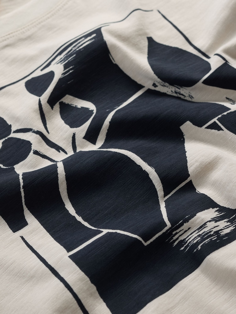 Blanco - Seasalt Cornwall Copseland Striped 100% Cotton T-Shirt - Imagen 5 de 5