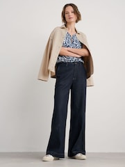 Seasalt Cornwall Blue Barnoon Jersey Printed Short-Sleeve Blouses - Image 3 of 5