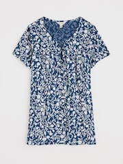 Seasalt Cornwall Blue Barnoon Jersey Printed Short-Sleeve Blouses - Image 4 of 5