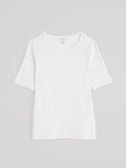 Seasalt Cornwall White Gorse Lane Rib T-Shirt - Image 4 of 5