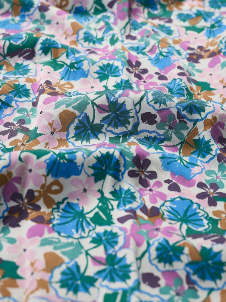 Seasalt Cornwall Blue Petite Rosalind Satin Midi Dress - Image 5 of 5